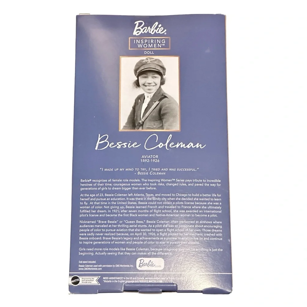 Barbie Signature Bessie Coleman Inspiring Women Aviator Doll NIB